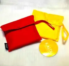 KALDI　エコバッグ　カルディ　赤色　黄色　セット　イエロー　レッド