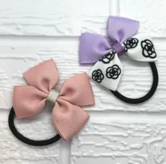 【164】ハンドメイド　グログランリボンのヘアゴム