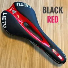 自転車 ロード サドル スポーツサドル カラー ブラック×レッドのサムネイル