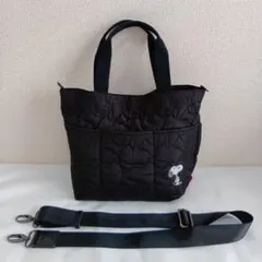 ルートート スヌーピー キルティング トートバッグ ストラップ付 2way