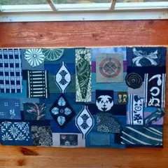 古布、木綿、藍染め、他、パッチワーク用　はぎれ　50枚