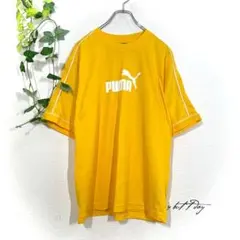 PUMA プーマ Tシャツ 半袖 ビッグロゴ 黄色 Mサイズ メンズ