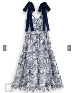 【グレイル】ショルダーリボン花柄ワンピース