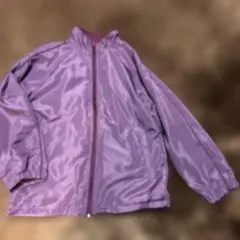 裏起毛　ナイロンジャケット　Mサイズ 紫系