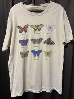 CHEMISTRY 蝶々プリント Tシャツ ベージュ