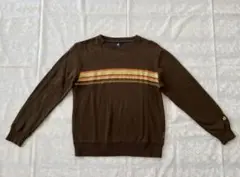 HANG TEN ハンテン ブラウン ボーダー スウェット トレーナー 美品のサムネイル