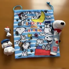 SNOOPY 巾着袋 フィギュア ロリポップホルダー セット