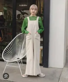 kastane オーバーオール　ベージュ