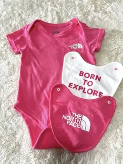 ノースフェイス ベビー カバーオール ロンパース 美品 80 ピンク スタイのサムネイル