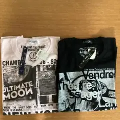 ロングTシャツ 2枚セット(ブラックM・ピンクL)メンズ