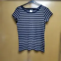 アニエスｂ半袖Tシャツ 黒ボーダーサイズ2 100%コットン