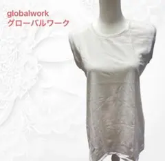 GLOBAL WORK グローバルワーク　ノースリーブカットソー　オフホワイト