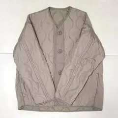 美品⭐️GUオーバーサイズキルティングジャケット オリーブ　S