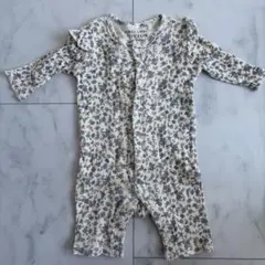 バースデイ オーガニックコットン 花柄ロンパース 60-70cm