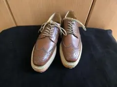 PRADA プラダ エスパドリーユ 厚底 ウイングチップ レザーシューズ 39のサムネイル