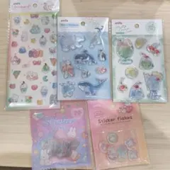 セリア新作　ウォーターシール　アクアリウム メルティークリームソーダ など