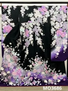 振袖 ラメ刺繍 銀彩 身丈168cm MO3686 - メルカリ