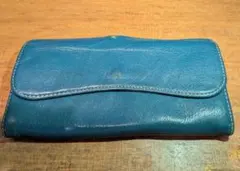 Paul Smith がま口 長財布 ターコイズブルー×ピンク