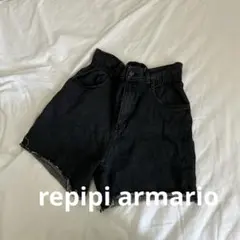 レピピアルマリオ デニム　ショートパンツ ブラック　Lサイズ