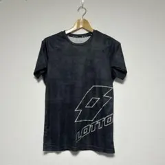 LOTTO ブラック Tシャツ JASPO S