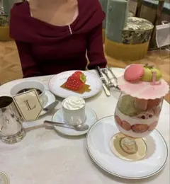 GRLリボンビジューオフショルダーリブニットトップス