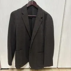 美品ユニクロ コンフォートジャケット（ウールライク・袖丈着丈標準） ブラウン
