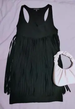 Urban outfitters☆フリンジワンピース　ドレス　Ｓサイズ　パーティのサムネイル