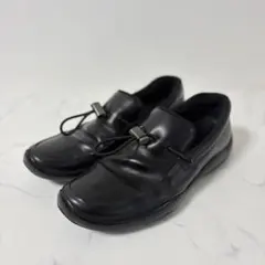 プラダスポーツ 7 アーカイブ レザー スリッポン ドローコード ブラック