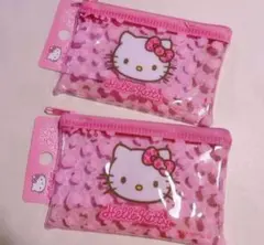 サンリオ　ハローキティ　ラメポーチ　２点セット　ギャルキティ　ヒョウ柄　ピンク