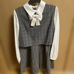 《匿名発送》PINK-latte グレー ワンピース フォーマル 卒業式Sサイズ