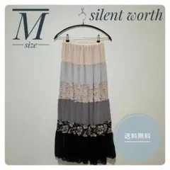 サイレントワース レース切替スカート M 美品 送料込みのサムネイル