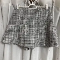 【美品 即日匿名発送】ZARA ザラ ツイードスカート キュロット ミニ 韓国風