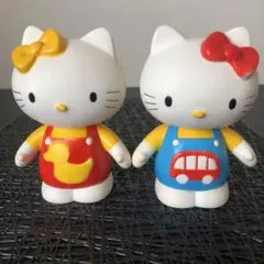ハローキティ&ミミィ　ソフビ2体セット サンリオ　レトロ　1986年製