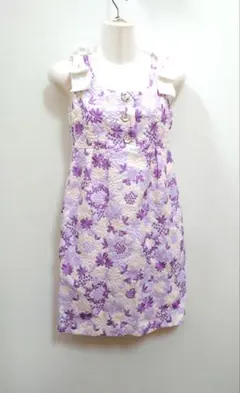 マーリエパーエフデ 総刺繍ワンピース リボンショルダーワンピース