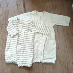 ツーウェイ・ドレスオール 2点セット ベージュ・クリーム50-60cm