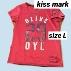 kissmark キスマーク olive oilコラボTシャツ　ピンク　Lサイズのサムネイル