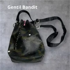 じゅんのすけ様専用）Gentil Banditブラックカモ柄2WAY巾着バッグ