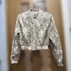 ZARA ボンバージャケット クロップド丈 Lのサムネイル