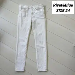 Rivet&Blueホワイト スキニーデニム