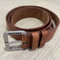 DIESEL ブラウンレザーベルト サイズ85