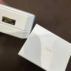 AHKAH ホワイト レザー風 リングケース