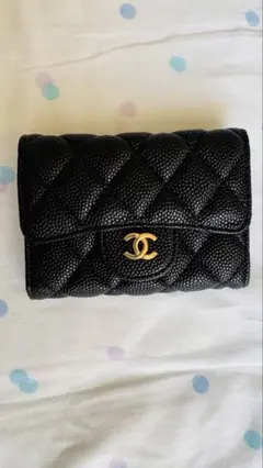 CHANEL ブラック キルティング カードケース