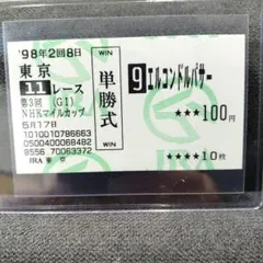 エルコンドルパサー　NHKマイルカップ　現地的中単勝馬券のサムネイル