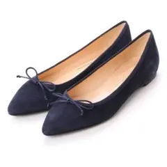 FABIO RUSCONI フラットシューズ（ネイビースエード）