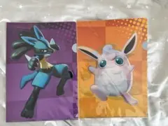 ポケモンセンター A4クリアファイル2枚 アローラロコンポンチョ