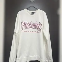 THRASHER フレイムロゴ 長袖トレーナー XL