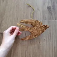 金属製 金色 鳥型オーナメント