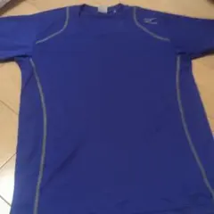 Mizuno 速乾性 クルーネックTシャツ 青