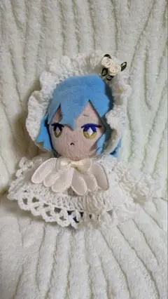 １６cmぬいぐるみ服　ヘッドドレスと羽付きドレスセット　ロリータ