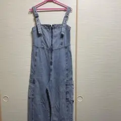 最終お値下げ。青みがかったグレー デニム サロペット